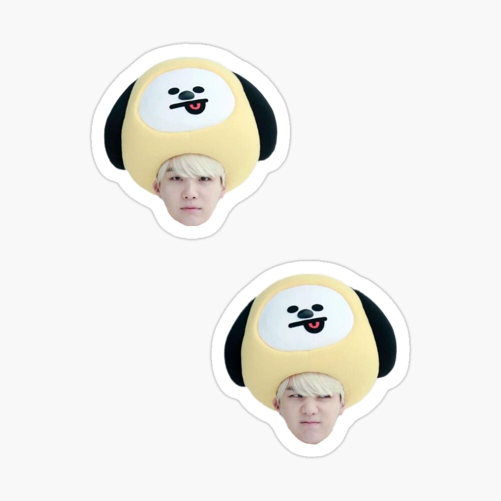 Download Bts Suga Yoongi Head Pattern Chick Yellow Mask By Selninety9 Redbubble PSD Mockup Templates