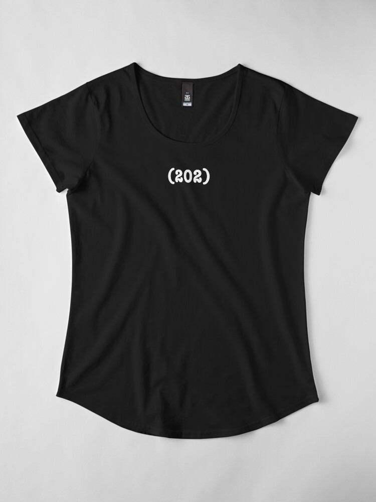 Alternate view of Area Code 202 (for womens t-shirts) Premium Scoop T-Shirt