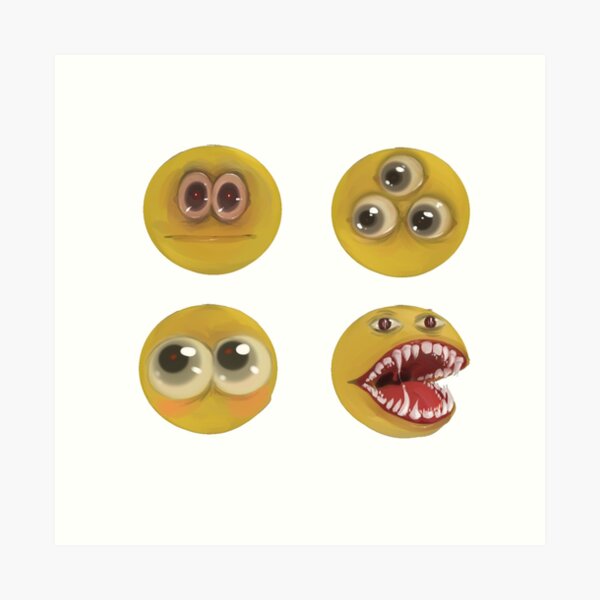 Cursed Emojis Set Art Print for Sale by Kaito Designs