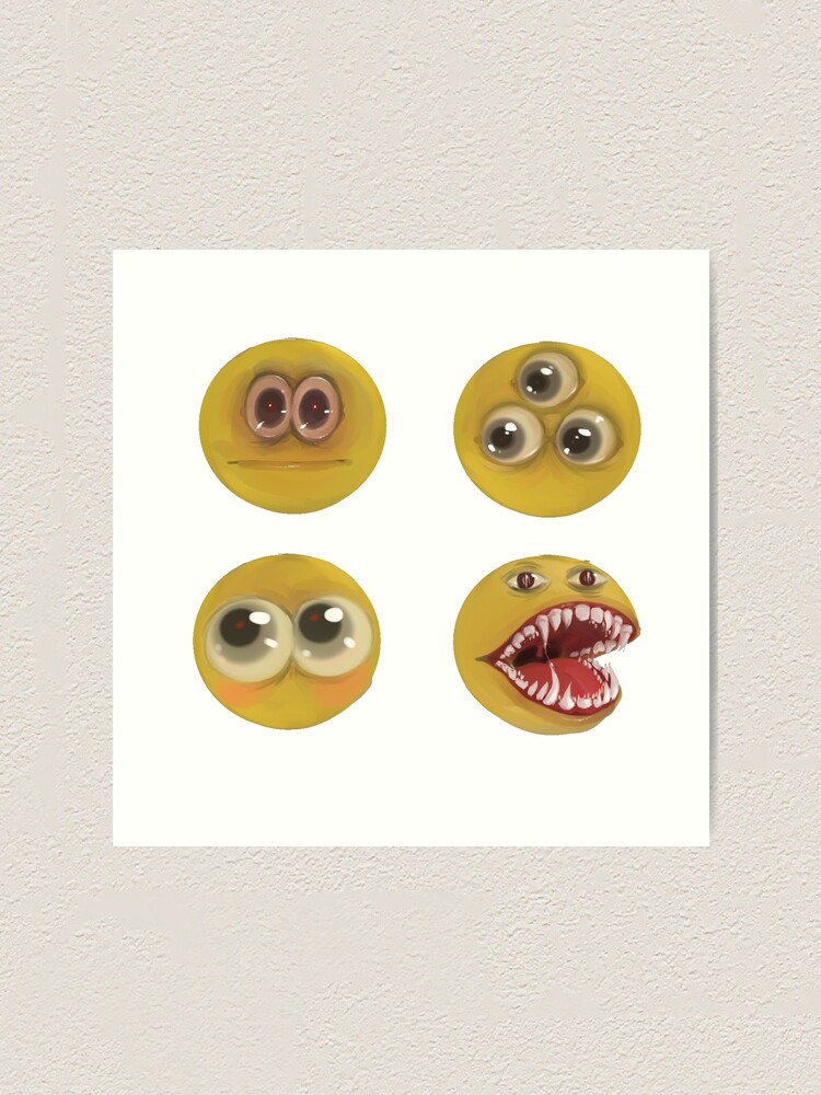 Art, 12 Pack Cursed Emoji Stickers