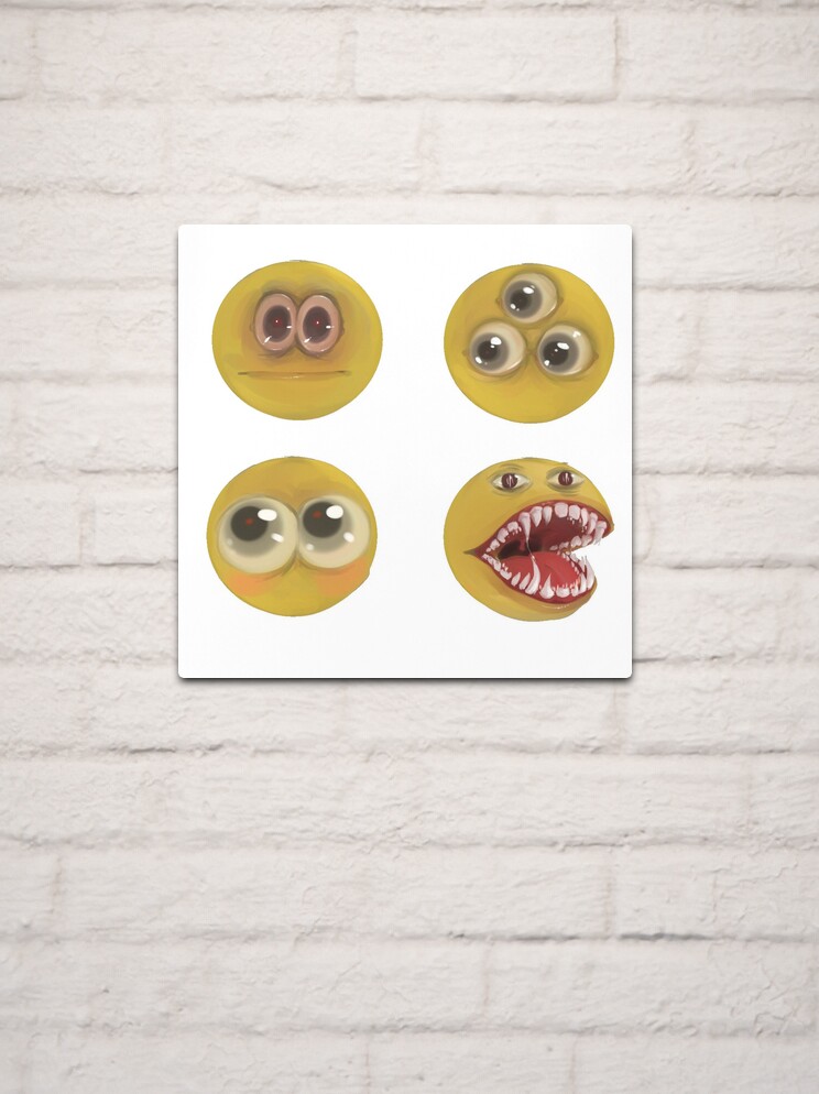 Cursed Emoji Sticker Pack Art Print for Sale by bigmemeenergy