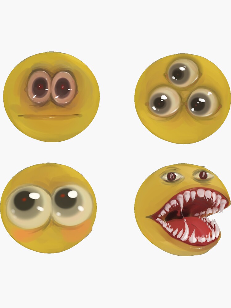 cursed emoji sticker pack Sticker for Sale by Kaito Designs