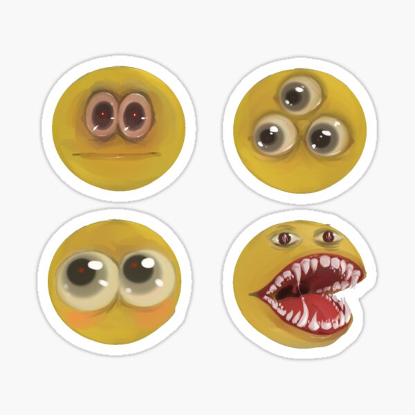 Sad cursed emoji Sticker for Sale by jenmish