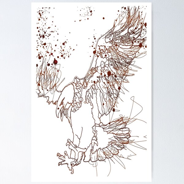 Item preview, Bald Eagle Drawing Sketch designed and sold by Rocky Mountain Artistry.