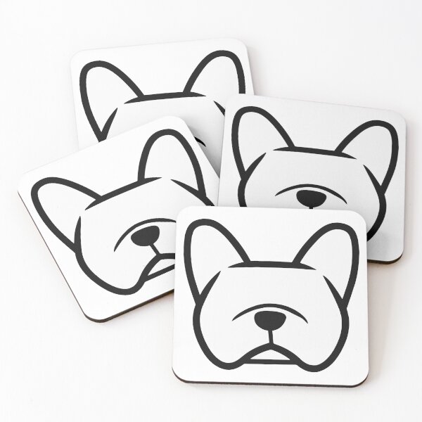 Item preview, Frenchie dog face in bold black and white - classic French Bulldog designed and sold by smooshfaceutd.