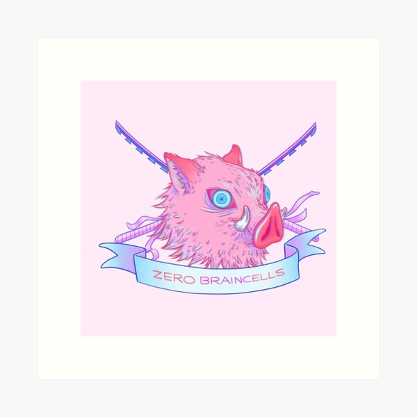 Zero Braincells Art Print