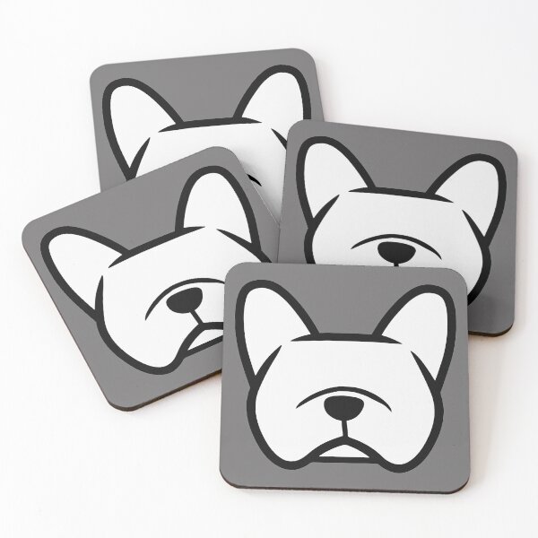 Item preview, White French Bulldog - Frenchie in black and white - Frenchie Bulldog gifts designed and sold by smooshfaceutd.