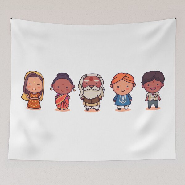 Item preview, Indian characters cartoons. designed and sold by emphatic.
