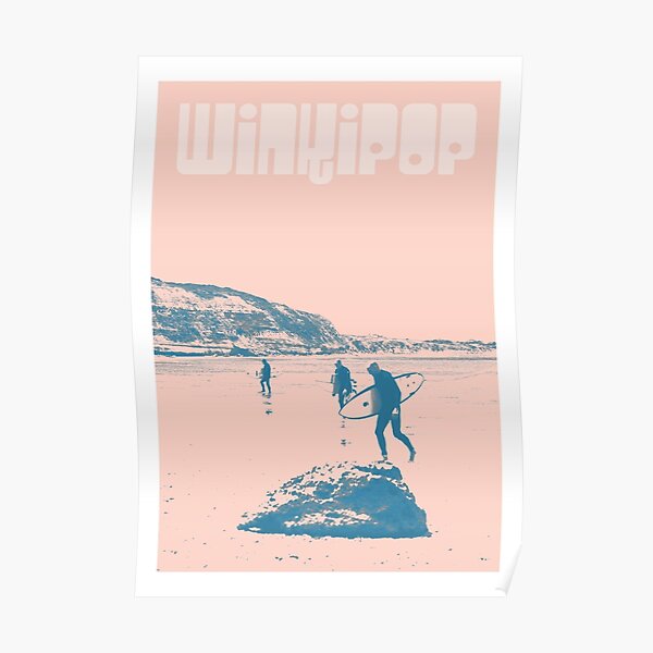 Winkipop - Bells Beach Surfers travel poster Poster