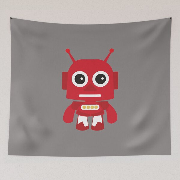 Item preview, Rad Red Retro Robot designed and sold by Hedgie Designs.