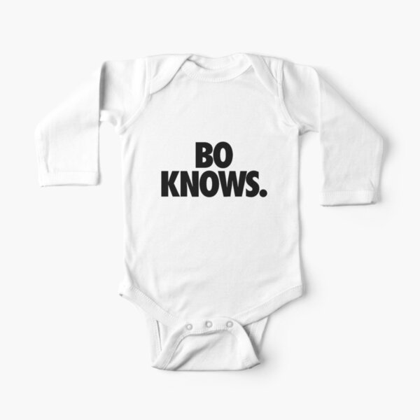 Bo Knows - Black Long Sleeve Baby One-Piece