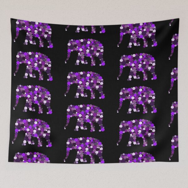 Item preview, Purple Polka Dot Elephant Pop Art designed and sold by dreamdrawer15.