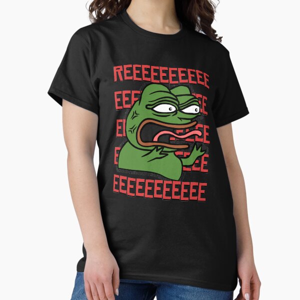 Vista previa del artículo con la obra « Memes Pepe La Rana Reeee», diseñado y vendido por therealsadpanda.
