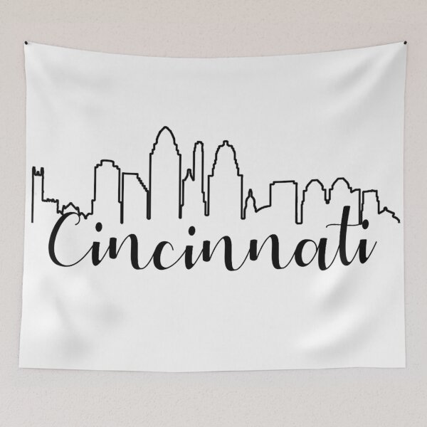 Item preview, Cincinnati Skyline Sticker designed and sold by Nicole Rogge.
