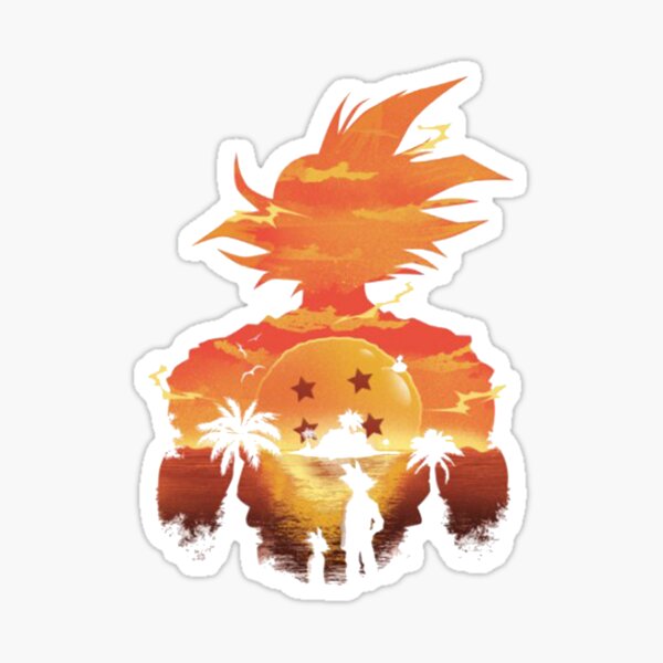GOKU SILHOUTTE SUNSET Sticker