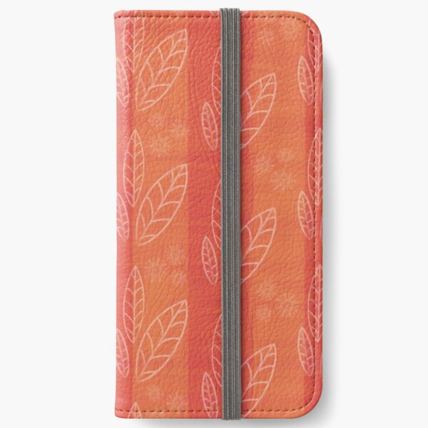 Orange leaf collection iPhone Wallet