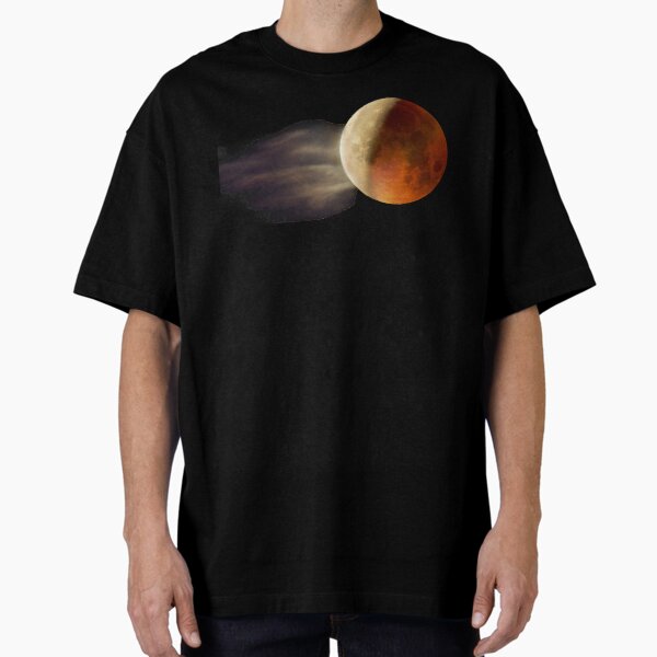 Lunar Eclipse with Cloud, Oversized T-Shirt
