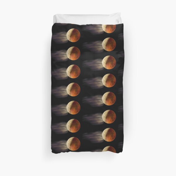 Lunar Eclipse with Cloud, Duvet Cover