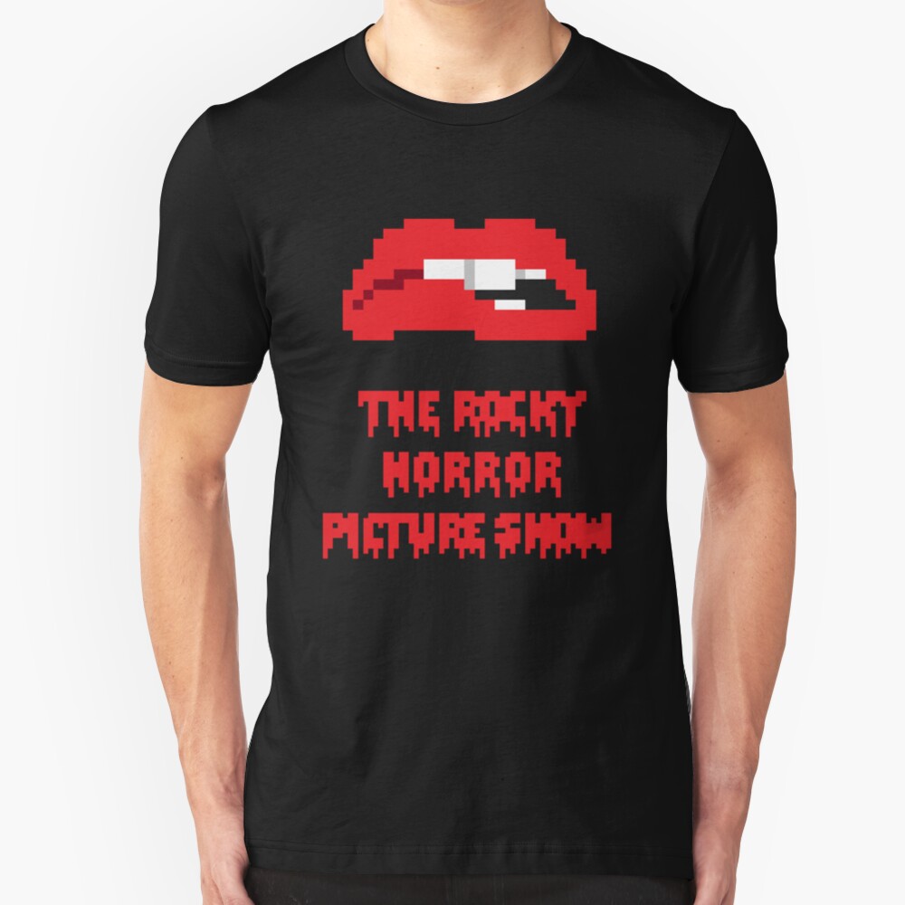 8-Bit Rocky Horror Lips Slim Fit T-Shirt