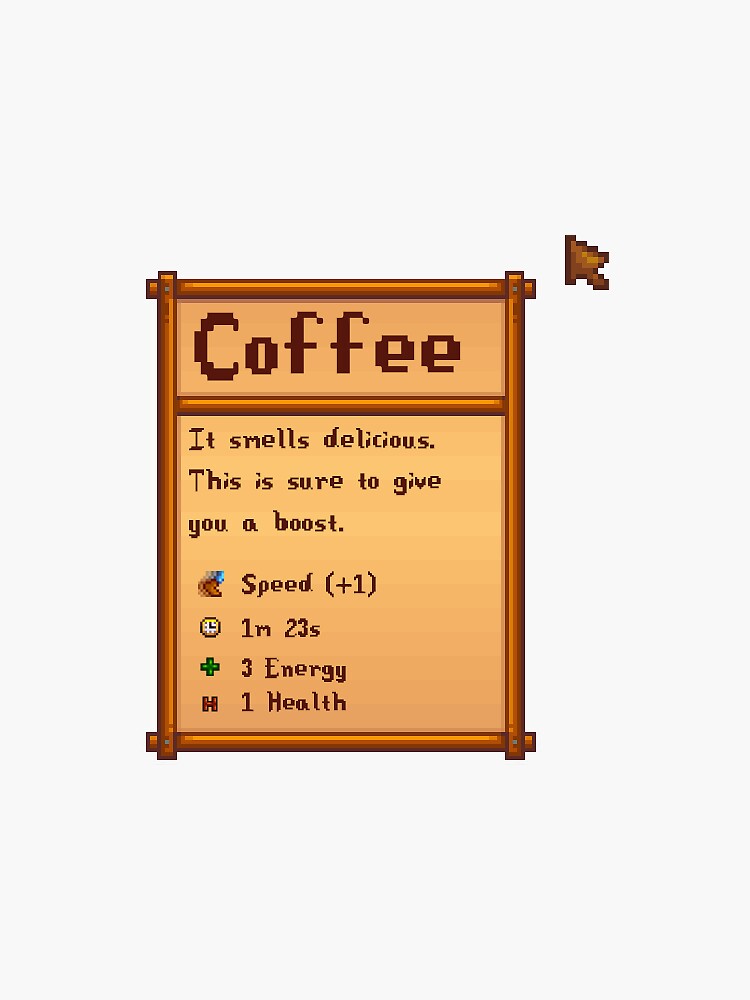 "Stardew Valley Day Coffee" Sticker for Sale by Sasarious Redbubble