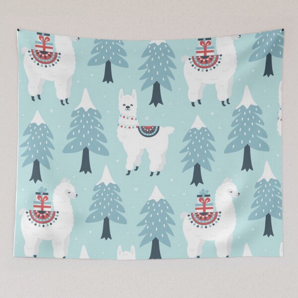Item preview, Super Cute Christmas Llamas designed and sold by pugmom4.