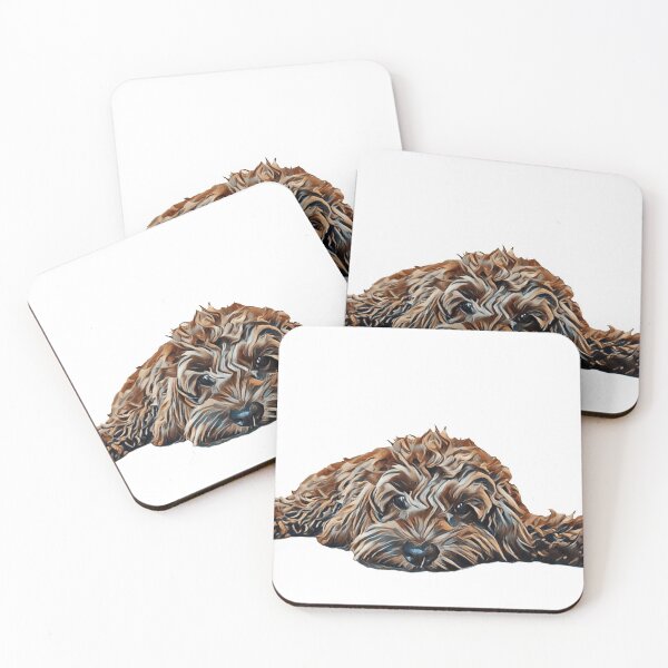 Item preview, Chocolate/Brown Cockapoo - White Background designed and sold by BernerAndBasset.
