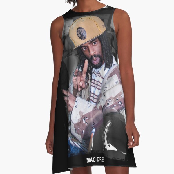 Mac Dre Fan Art Mac Dre Mural Mac Dre Thizz The mac named DRe Mac Mother Fucking Dre Hyphy Merch & Gear A-Line Dress