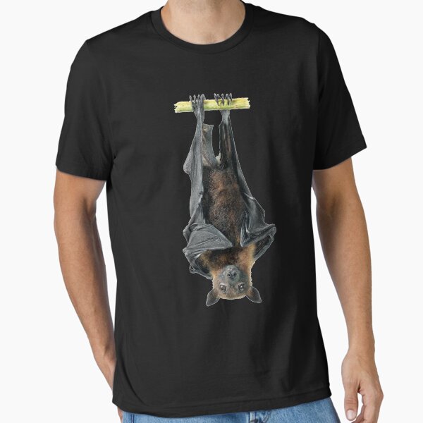 Item preview, Cooles süßes realistisches Fledermaus-T-Shirt, das kopfüber hängt, Geschenk für Tierliebhaber designed and sold by Johannesart.