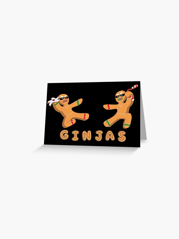 Thumbnail 1 of 2, Greeting Card, Ginjas designed and sold by sayers.