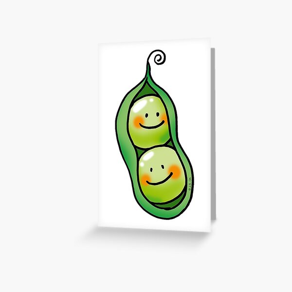 cute 2 peas in a pod Greeting Card