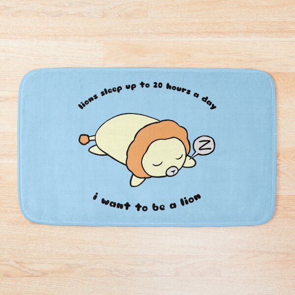 Item preview, lions sleep 20 hours a day - i want to be a lion - kawaii cat designed and sold by AricHutfles.