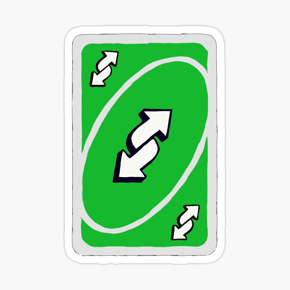 Pastel Green Uno Reverse Card | Greeting Card