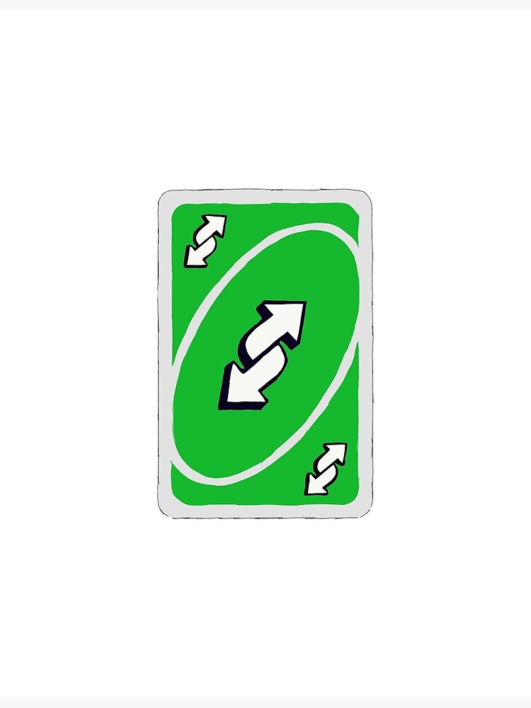 UNO Reverse card - Green | Greeting Card