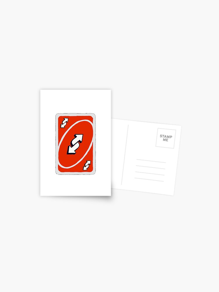 Red UNO Reverse Card Greeting Card for Sale by mezziee