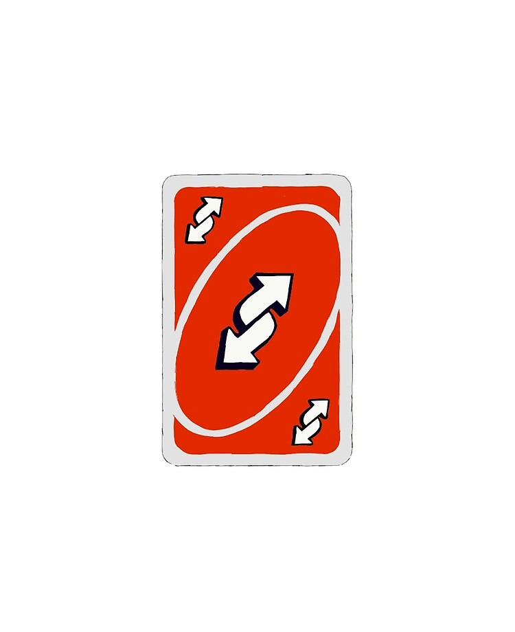 Red Uno Reverse Card | Sticker