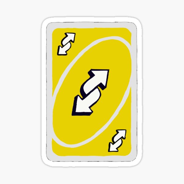 Light Yellow Reverse Uno Card | Greeting Card