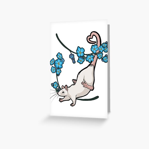 Forget Me Not - Rat 5 - White Greeting Card