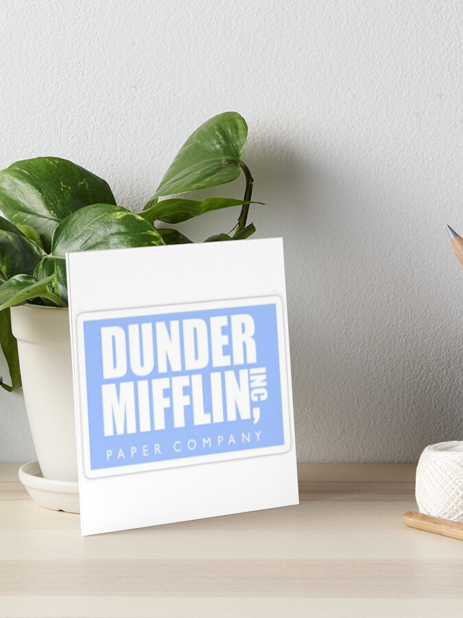 The Office - Dunder Mifflin Paper Company Logo - Light Blue | Metal Print