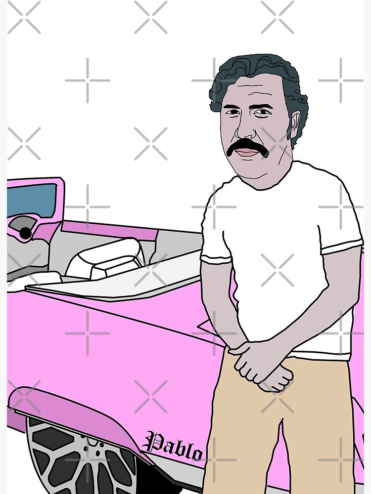Pablo Escobar Funny Lowrider Cartoon