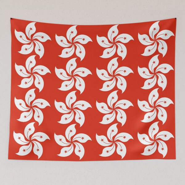 Item preview, Hong Kong Flag Pattern designed and sold by piedaydesigns.