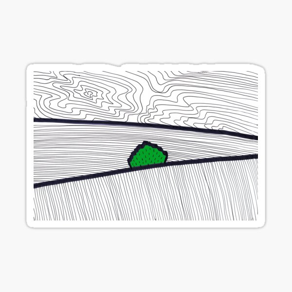 Landscape with Green Horse Chestnut Tree Sticker