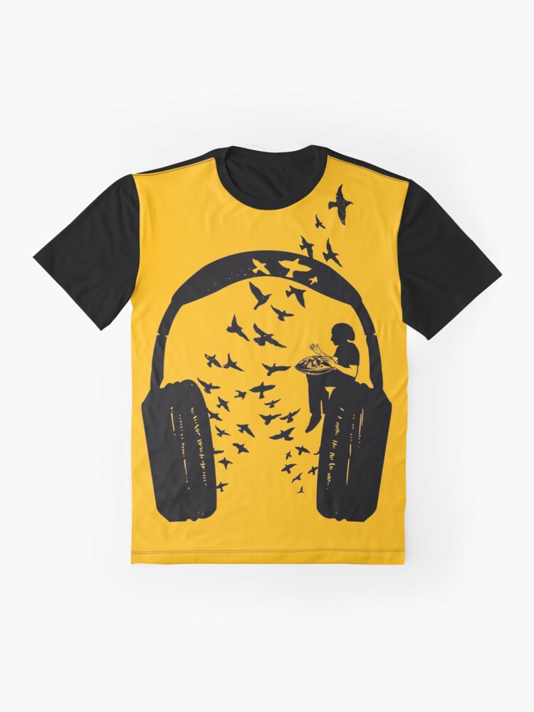 Alternate view of Headphone - Hang Drum Graphic T-Shirt