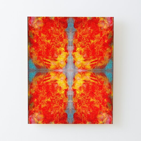 oil pastel abstract digital pattern decided Wood Mounted Print