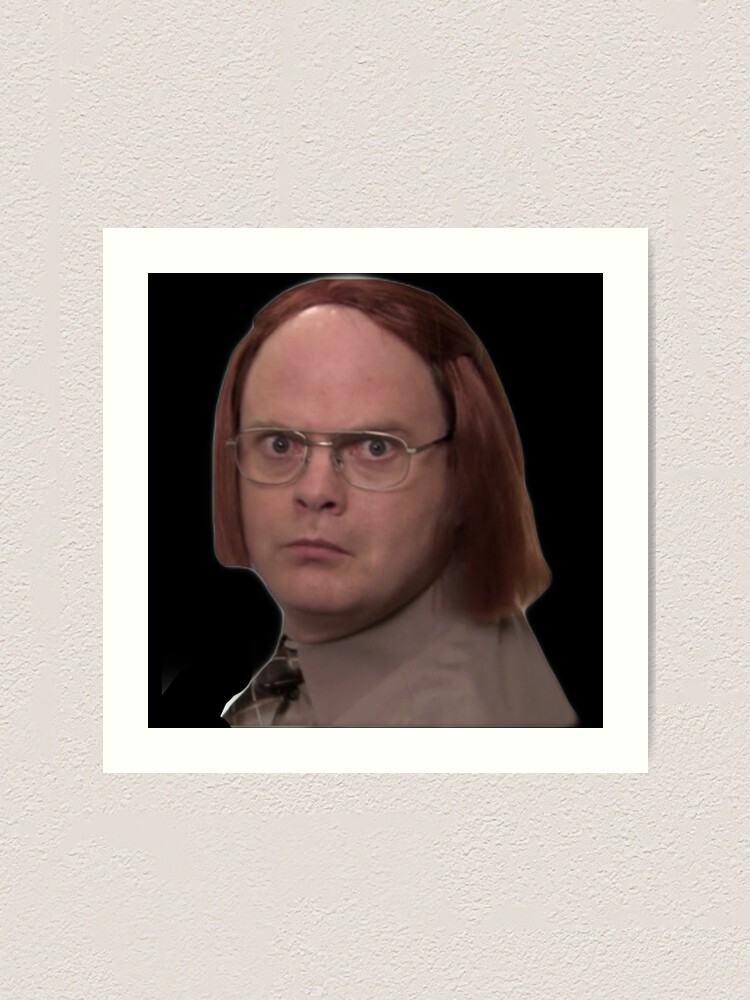 the office dwight schrute meredith wig Art Print