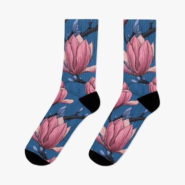 Item preview, Magnolia garden on blue designed and sold by Katerina Mitkova Kirilova.