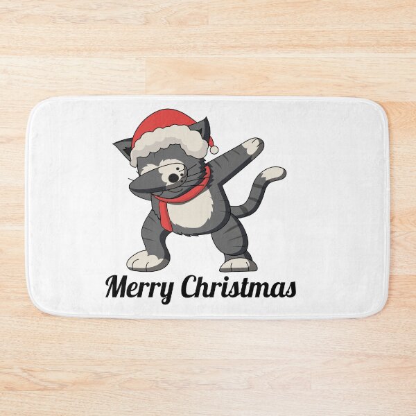 Item preview, grey cat dab merry christmas designed and sold by atevern.