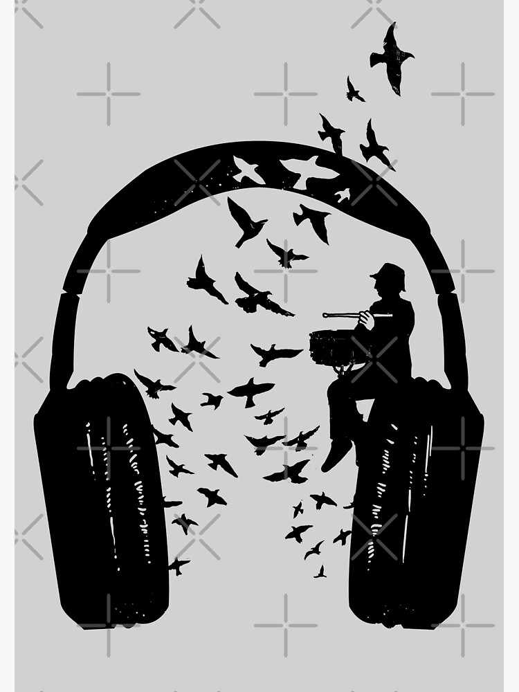 Disover Headphone - Snare drum Premium Matte Vertical Poster