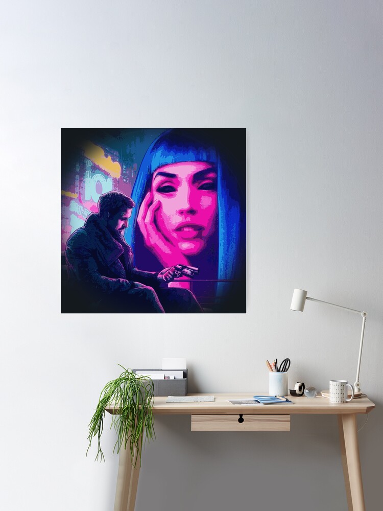 Blade Runner 2049 - Joi and Joe - Cyberpunk Girl Hologram Artwork