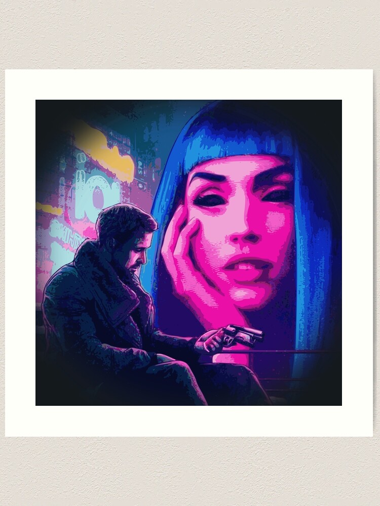 Blade Runner 2049 - Joi and Joe - Cyberpunk Girl Hologram Artwork | Art  Print