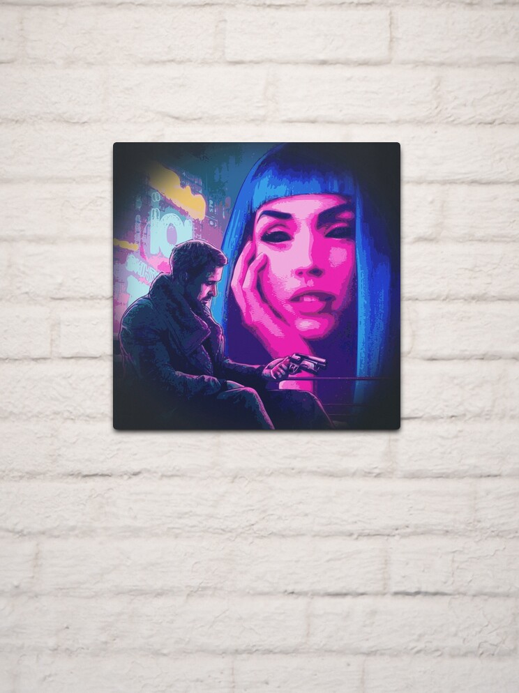 Blade Runner 2049 - Joi and Joe - Cyberpunk Girl Hologram Artwork | Metal  Print